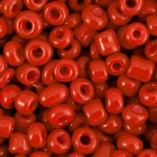 Seed beads 6/0 (4mm) Brick red